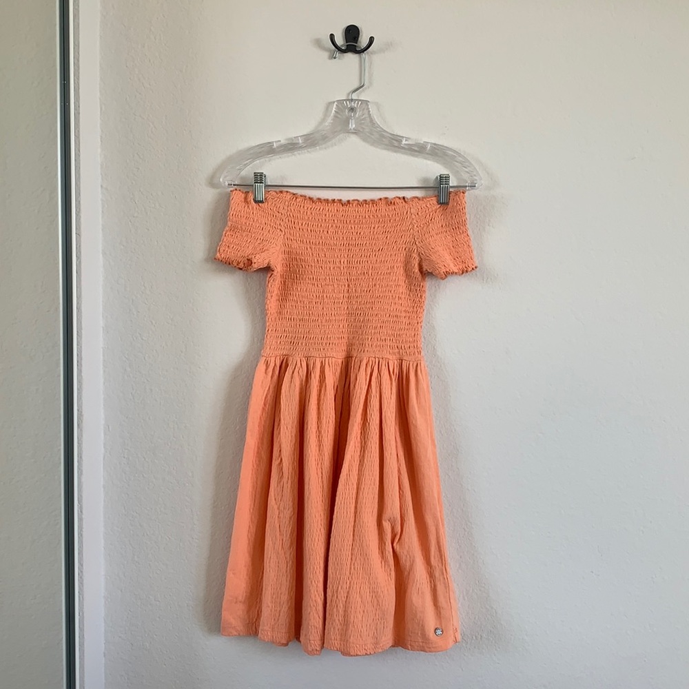 Coral Mini Dress, Off-The-Shoulder, Brand New with Tags